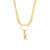 Fashion Letter Number Text Stainless Steel 18K Gold Plated Necklaces