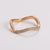 Minimalist Stripe Wave Stainless Steel Electroplating Rings