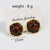 Irregular Circle Star Copper Electroplating Stud Earrings