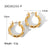 IG Style Pearl Geometric Stainless Steel 18K Gold Plated Earrings