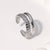 Open Ring Stripe Geometric Stainless Steel Electroplating Rings