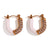 Fashion Circle U-Shape Stainless Steel 18K Gold Plated Earrings