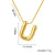 Moderate Luxury Letter Text Number Titanium Steel 18K Gold Plated Necklaces