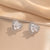 Minimalist Heart Copper Electroplating Stud Earrings