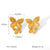 IG Style Butterfly Chinese Zodiac Geometric Animal Stainless Steel Electroplating Earrings