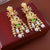 Luxurious Droplet Droplet Geometric Artificial Pearl Diamond Inlay Earrings