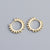 925 Sterling Silver Minimalist Women Circle Round Geometric Silver Gold Plating Earrings