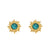 Fashion Round Circle Geometric Stainless Steel 18K Gold Plated Earrings