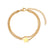 Women Fashion Stripe Geometric Stainless Steel 18K Gold Plated Bracelets