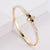 Women Minimalist Metal Diamond Geometric Stainless Steel Bangles