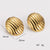 Retro Vintage Fan-Shape Heart Bowknot Stainless Steel Electroplating Stud Earrings