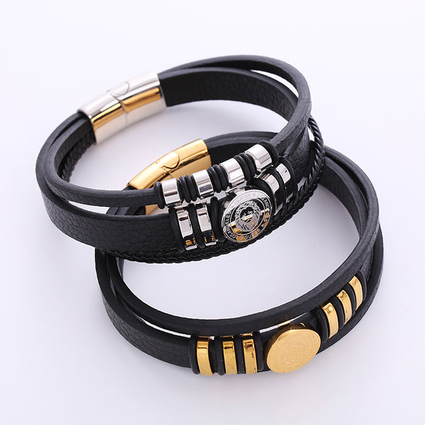 Cute & Edgy Men Irregular Rhombus Titanium Steel Electroplating Bracelets