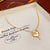 Modern Chinese East Asia Symbol Geometric Artificial Pearl Electroplating Necklaces