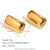 Fashion Quadrilateral Geometric Stainless Steel 18K Gold Plated Stud Earrings