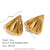 Fashion Triangle Circle Geometric Stainless Steel 18K Gold Plated Earrings