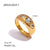 IG Style Tennis / Diamond Line Stainless Steel 18K Gold Plated Rings