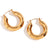 Fashion Circle Geometric Stainless Steel 18K Gold Plated Earrings