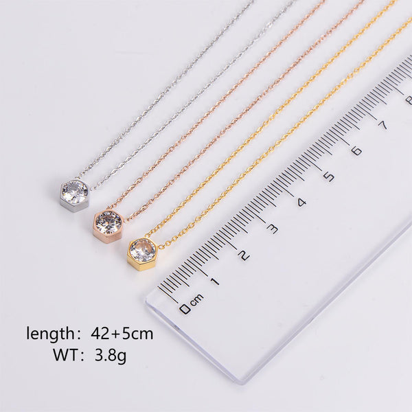 Expressive Round Stainless Steel Electroplating Necklaces