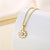 Women Minimalist Geometric Metal Flower Stainless Steel Electroplating Necklaces