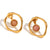 Fashion Circle Geometric Stainless Steel 18K Gold Plated Stud Earrings