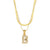 Fashion Stripe Number Text Letter Stainless Steel 18K Gold Plated Necklaces