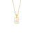 Fashion Quadrilateral Zodiac Sign Stainless Steel 18K Gold Plated Necklaces