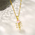 Korean Women Leaf Titanium Steel Diamond Inlay Necklaces