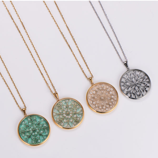 IG Style Round Stainless Steel Electroplating Necklaces