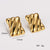 Retro Vintage Fan-Shape Heart Bowknot Stainless Steel Electroplating Stud Earrings