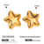 IG Style Pentagram Stainless Steel Electroplating Stud Earrings