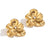 Fashion Flower Geometric Stainless Steel Electroplating Stud Earrings