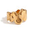 Expressive Fashion Circle Geometric Stainless Steel 18K Gold Plated Rings