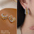 Korean Cosmos Geometric Titanium Steel Electroplating Earrings