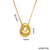 Letter Text Number Titanium Steel 18K Gold Plated Necklaces