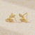 925 Sterling Silver Minimalist Leaf Leaf Silver Electroplating Stud Earrings