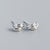 925 Sterling Silver Minimalist Geometric Silver Electroplating Stud Earrings