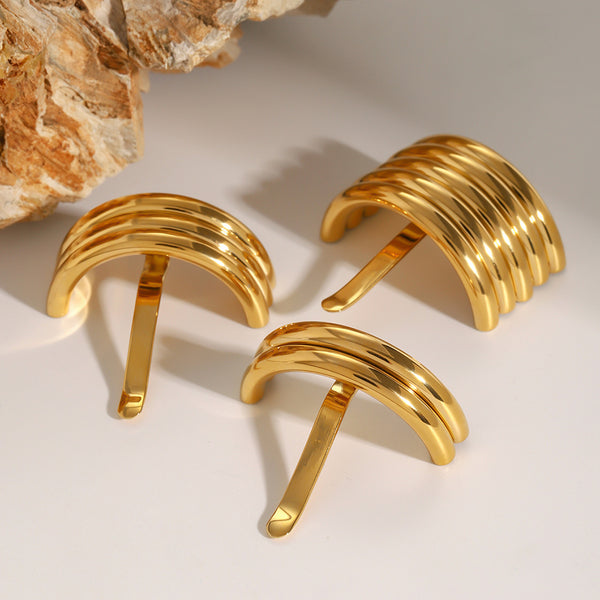 Natural Geometric Geometric Stainless Steel Electroplating Hair Pins