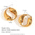 Fashion Circle Geometric Stainless Steel 18K Gold Plated Earrings