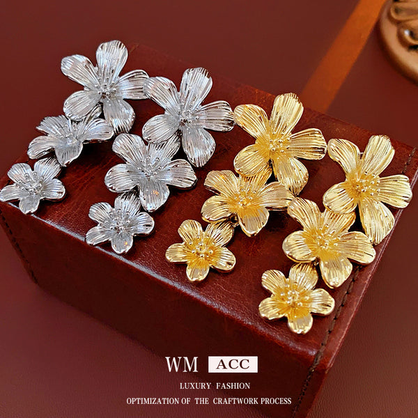 Medieval Flower Flower Alloy Electroplating Earrings