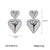 Women IG Style Heart Stainless Steel Electroplating Earrings