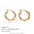 Fashion Circle Geometric Stainless Steel 18K Gold Plated Earrings