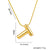 Moderate Luxury Letter Text Number Titanium Steel 18K Gold Plated Necklaces