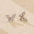 925 Sterling Silver Cute & Edgy Butterfly Silver Electroplating Stud Earrings