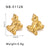 IG Style Asymmetrical Geometric Leaf Stainless Steel Electroplating Earrings