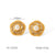 IG Style Pearl Bowknot Geometric Stainless Steel Electroplating Earrings