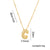 Letter Text Number Titanium Steel 18K Gold Plated Necklaces