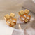 Irregular Geometric Copper Electroplating Stud Earrings