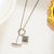 Moderate Luxury Geometric Titanium Steel 18K Gold Plated Necklaces