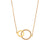 Fashion Round Geometric Stainless Steel 18K Gold Plated Necklaces