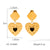 IG Style Heart Geometric Heart Stainless Steel Electroplating Earrings